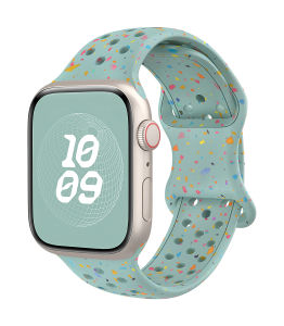 สายสปอร์ตซิลิโคนสำหรับสายคาด Apple Watch สายนาฬิการะบายอากาศสำหรับ Iwatch Series 9 8 7 6 5 5 3 SE Ultra 2 40มม. 41มม. 45มม. 44มม. 38มม. 49มม.