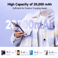 Romoss PFC20 20000mAh Powerbank 20W/22.5W QC3.0 Fast Charging with Built-in Cable 3 Output 2 Input LED Display Portable Power bank. 