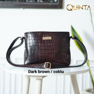QUINTA SLINGBAG NAZILLA CROCO UK. 23X17X7 CM TAS SELEMPANG WANITA SIMPLE MINI NEW ARRIVAL TAS MEWAH LENTUR TEBAL TAS SELEMPANG WANITA QUINTA