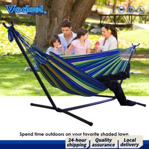 Camping Canvas Hammock with Strong Hanging Straps and Breathable Fabric Ideal for Hiking and Outdoor Adventures
