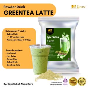 POWDER DRINK RASA GREEN TEA LATTE - Bubuk Minuman Rasa Green Tea Latte