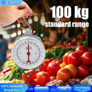 [Vodool Brand Center] Mechanical Pointer Hook Scale with 2 Hooks Practical Handheld Scale for Kitchen Fishing Farms