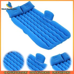 Vktech Portable Inflatable Car Bed with Air Pump for Backseat Comfort During Camping and Road Trips