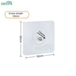 [OKLIFE. SG]️ Household strong nail-free photo frame screw stickers Adhesive Wall Hooks Bathroom Kitchen Living Room Transparent And Powerful Bonding Hooks