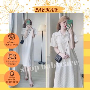 [ ẢNH THẬT M101] VÁY BẦU SƠ MI CỔ ĐỨC TRẺ TRUNG NĂNG ĐỘNG- ĐẦM BẦU XINH MÙA HÈ THIẾT KẾ KẺ Ô HOT HIT