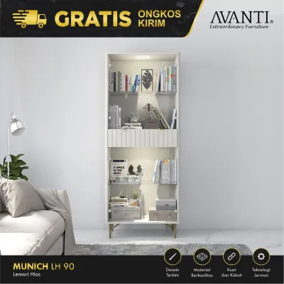 Avanti Lemari Hias Minimalis / Rak Kaca Display / MUNICH LH 90