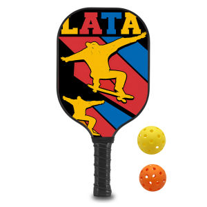 Pickleball Paddles Set with 1 Rackets 2 Pickle Ball 1bag Fiberglass and Graphite Face Non-Slip Grip USAPA Approved ID 60625-1654451032