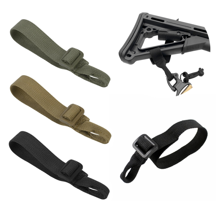 Tactical ButtStock Sling Gun Sling Loop Adapter Adjustable Nylon
