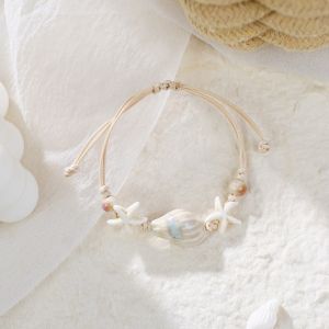 Vòng tay đi biển hình vỏ sò sao biển lắc chân mùa hè xinh xắn dễ thương phụ kiện thời trang đi biển phong cách Hàn Quốc