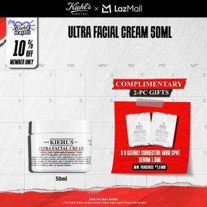 Kiehls Ultra Facial Cream 50ml - dengan Squalane dan Glacial Glycoprotein - Pelembab Wajah untuk menghidrasi dan melembabkan kulit