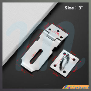 3/4/5 Inches 90/180 Degree Padlock Hasp Stainless Steel Security Door Clasp Hasp Lock Latch