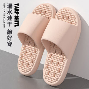 [Free Shipping] New Silent EVA Bathroom Slippers For Men Breathable And Non-Slip Indoor Sandals For Women Water-Draining Slip-On Slippers