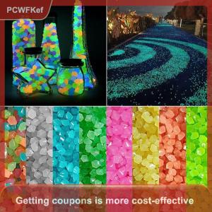 【CANAMEK】 50PCS Outdoor Luminous Stones Glow In Dark Garden Pebbles Fish Tank Decoration