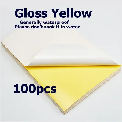 100PCS Premium Matte White Self-Adhesive Sticker Paper Sheets for Laser Inkjet Printer Waterproof Label Sheets