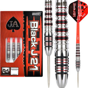 ONE80 STEEL TIP DART - 23G (BLACK J21-04) 90% Tungsten STEEL DARTS 23G