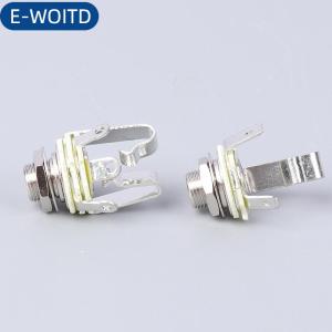 E-WOITD  Rean Trs Stereo 6.35Mm Kim Loại Nữ Jack 3 Cực Nys230 Âm Thanh Bảng Điều Chỉnh Gắn Ổ Cắm 1 4  TS Mono Jack Pcb Ổ Cắm Nys215