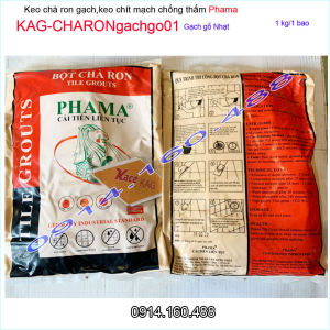 1Kg Keo chà ron phama gạch gỗ nhạt KAG-CHARONgachgo01 bột chít mạch khe ron gạch chống thấm-chống rêu mốc