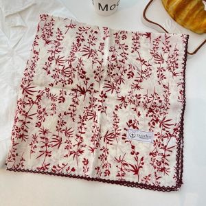 DOWNA Elegant Handkerchief Scarves printing 70x70cm Neck Scarves Versatile Square Shape Head Scarfs for Women