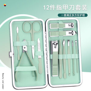 7/10/12/16/18PCS Set Manicure Set Professional Nail Clippers Kit Pedicure Care Tools Stainless Steel Grooming Tools with Travel Case for Travel &Home