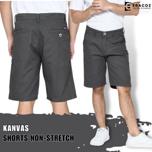 ERACOZ Celana Pendek Pria Non Stretch Jumbo Big Size Dark Grey