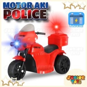Motor Aki Anak Polisi Mainan Motoran Bisa Dinaiki Police Bike Patrol Ride On Toys