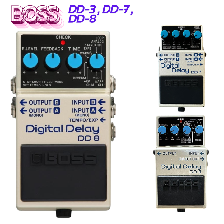 ฺฺBOSS DD-3 , DD-7 , DD-8 Digital Delay Effects Pedal เอฟเฟคกีตาร์ (มือ ...