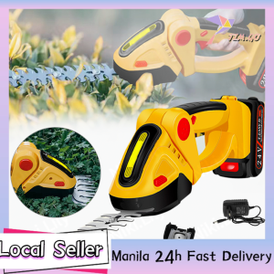 Hedge Trimmer 24V Cordless Electric Grass Hedge Trimmer Rechargeable Garden Shear Pruning Shears Garden Tools