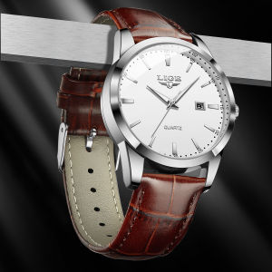 LIGE Original Quartz Watch Men Top Luxury Business Casual Calendar Waterproof Luminous Leather Watch Women + Box