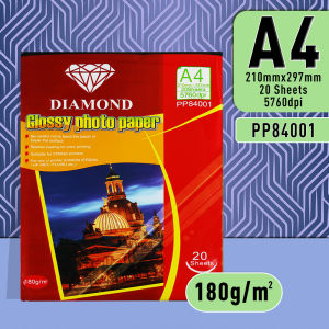 FCI Diamond Glossy Photo Paper (200mmx297mm) 20 sheets Premium High-Gloss Inkjet Photo Paper for Vibrant Prints Clear Images Photos Documents Crafts & Creative Projects