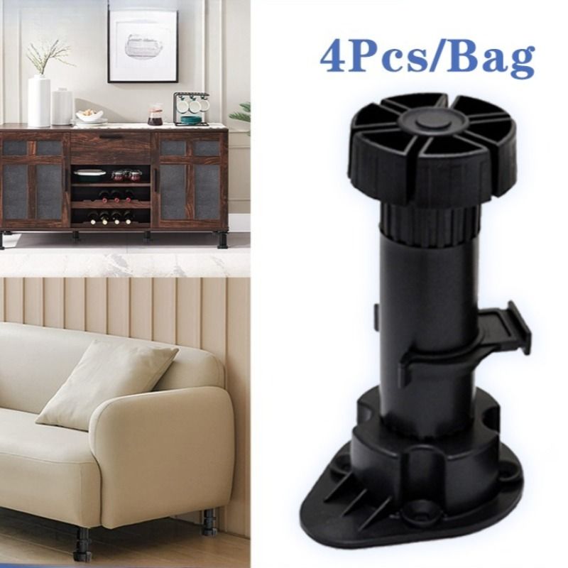 4pcs Adjustable Cabinet Legs Furniture Feet Accessories Support Legs Adjustable Height Plastic Plinth