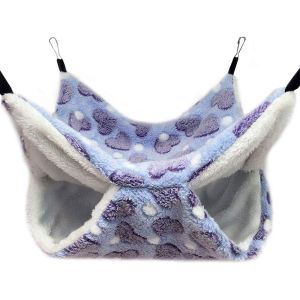 DEQIX Squirrel Chinchilla Warm Comfortable Hut Sleeping Soft Parrot Hammock Pet Tent Hamster Bed Bunkbed