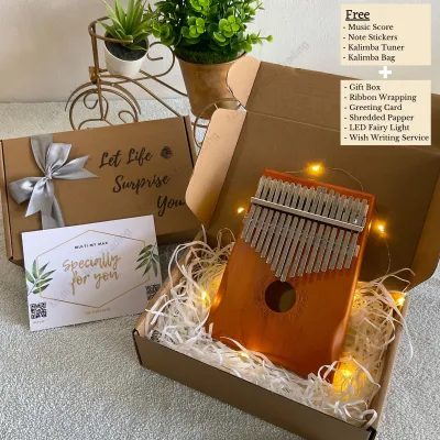 17/21 keys Kalimba Thumb Piano Valentine Gift Acoustic Finger Piano Musical Instruments Thumb Piano Gift Valentine Christmas Birthday Present卡林巴拇指琴