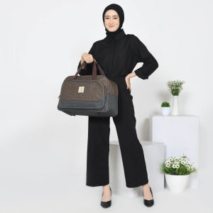 Tas Travel Organizer Besar Custom Sablon Motif Abstrak Multifungsi