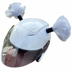 TUO29 2Pcs/Set Self-adhesive Motorcycle Helmet Braids Creative Removable Motorcycle Helmet Warrior Braid Hair Accessory Cute Motorcycle Helmet Bun Head Helmet Accessories
