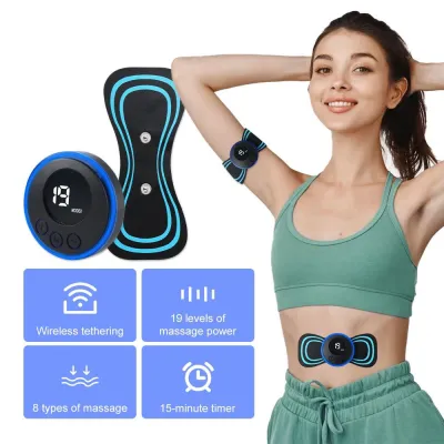 ✳️ เครื่องนวดไฟฟ้า กระตุ้น EMS พร้อมส่งในไทย จอ LCD อังกฤษ เครื่องนวดหลัง คอ ไหล่ นวดได้ทุกที่ทุกเวลา แผ่นนวดไฟฟ้า