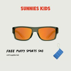 Sunnies Studios Nolan (Polarized Wraparound Square Sunglasses Shades for Kids)