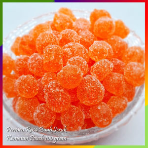 PERMEN RASA BUAH JERUK Pouch 100 gram Permen Aneka Rasa Buah Manis yang lagi Viral Rama Pastilles