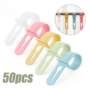[In Stock]50Pcs Home Clothes Hanger Strips Organizer Hook Anti-Slip Fixed Buckle Outdoor Windproof Rack Holder Clothes Buckle