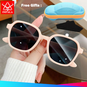 IMPALA QT1039Q Thời Trang Kính râm trẻ em Cho bé trai bé gái Uv400 Ống Kính Đầy Màu Sắc Khung Thể Thao Phong Cách Kính Cho Trẻ Em 2-8 Tuổi Với Kính Trường Hợp