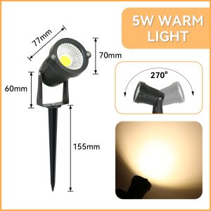 CHENBEN LED Lawn Lamp Outdoor Camping Light Waterproof Lawn Night Lights COB Spotlight Warm White Flood Light Spike Lamp Pathway Garden Yard Landscape Lamp