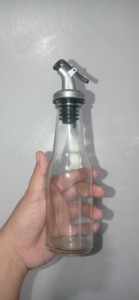Bottle for Condiments 3 glass bottles with nozzle cap waterproof kitchen label stickers 150ml storage capacity