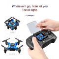 Mini RC Aircraft Toy With HD Camera Fixed height Function,360° Flip Quadcopter Headless Drones Foldable One Key Land Auto Hovering Helicopter Suitable for Boys Beginners. 