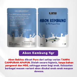 Abon Bayi BEBITES Penambah Nafsu Makan Kemasan Satu Kali Makan Bayi Penambah Berat Badan MPASI Bayi