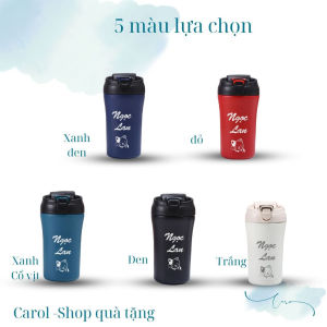 Bộ quà tặng bình giữ nhiệt 410ml cao cấp tặng thầy cô 20-11 có khắc tên theo yêu cầu