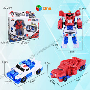 Mainan Anak Transformer Magnetic 2 in 1 mobil robot transformer optimus prime