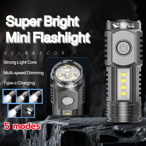 Super Bright Mini Flashlight 5 Modes Strong Light Rechargeable Flashlight Portable Outdoor Lighting LED Flashlight
