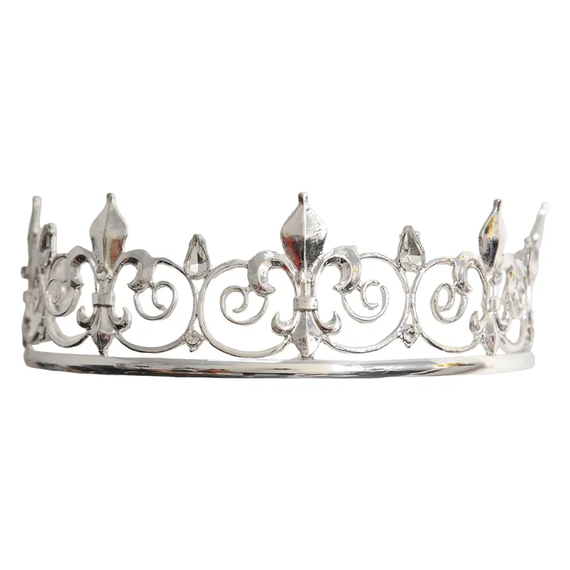 Royal King Crown For Men - Metal Prince Crowns And Tiaras, Full Round  Birthday Party Hats,medieval