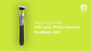 Norelco OneBlade 360 Blades Genuine Replacement Blades for OneBlade Electric Shaver and Trimmer Durable Stainless Steel 5 Pack QP450/80