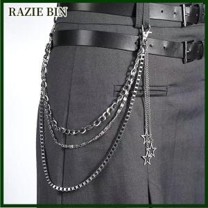 RAZIE BIN Punk Fashion Star Waist Chain Simple Tassel Pants Chain Personalized Hip Hop Multilayer Waist Chain Clothing Accessories Gifts