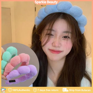 Color Bubble Hemp Pattern Hair Hoop Sponge Thickened Headband Korean Cloud Headband for Women Twist Sponge Hairband Padded Headbands Twist Headband Retro Cute Style